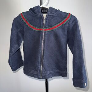 Navy Blue Kids Jacket with Red and Green Accents